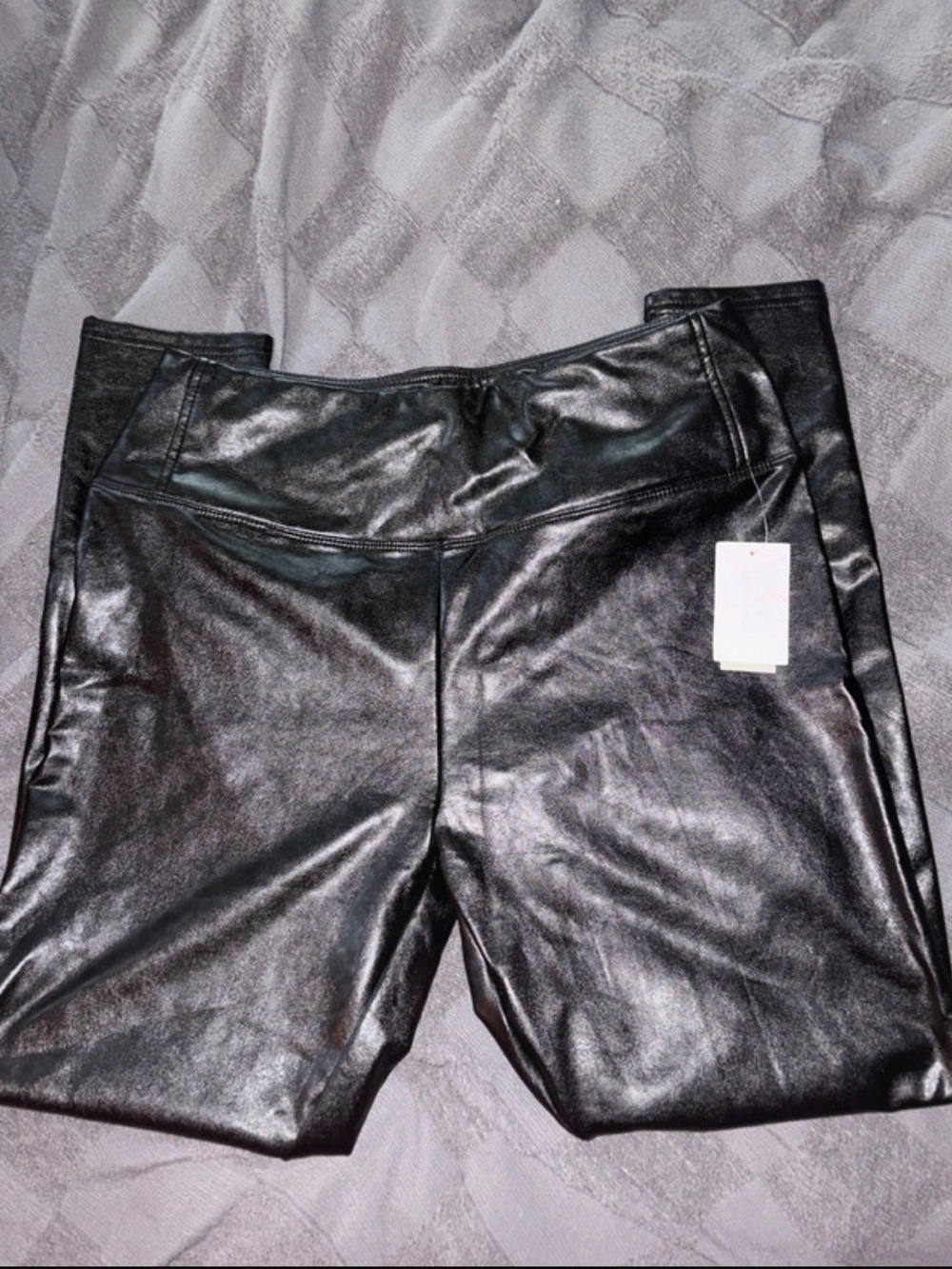 Black Faux Leather Pants